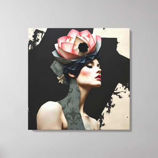 Abstract Mode portret Canvas Afdruk (Voorkant)