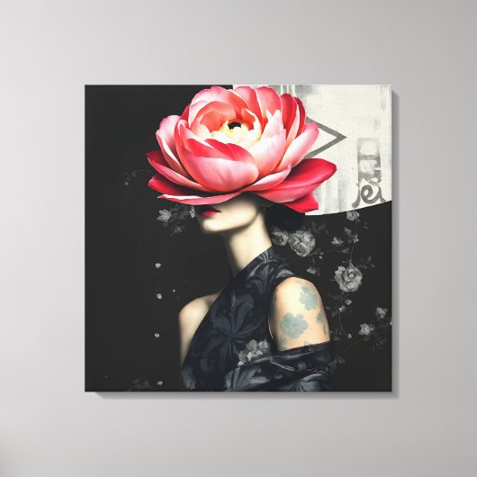 Abstract Mode portret Canvas Afdruk (Voorkant)