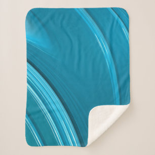 Abstract modern Blauwgroen blauw zwembad Klein Sherpa Deken