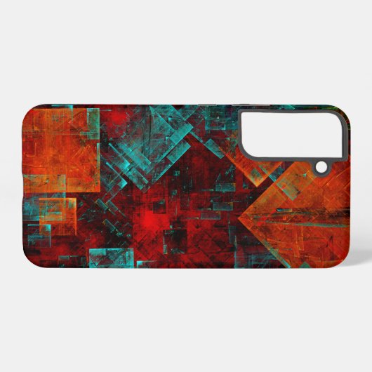 Abstract Modern Colourful Cool Artistic Pattern Samsung Galaxy Hoesje (Achterkant horizontaal)