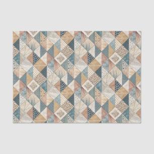 Abstract modern cubistisch geometrisch driehoekpat tissuepapier