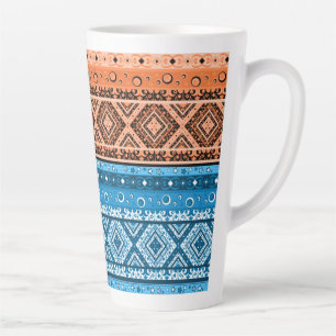 Abstract modern decor ornamentaal geometrisch patc latte mok