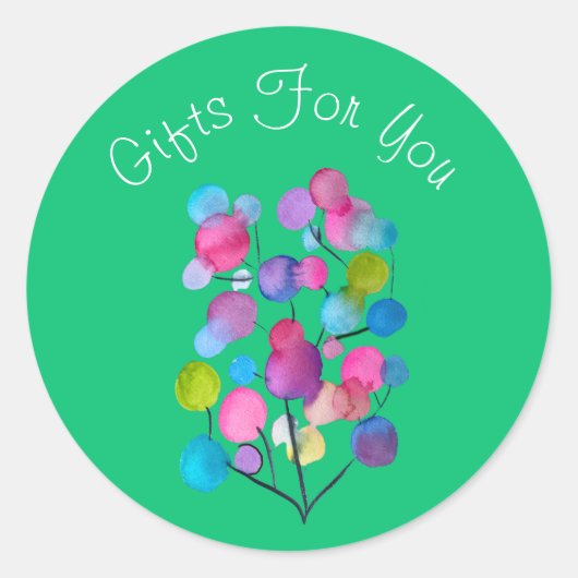 Abstract modern design Gift business branding Ronde Sticker (Voorkant)