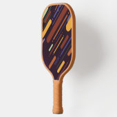Abstract modern diagonaal lijnen monogram pickleball paddle (Links)