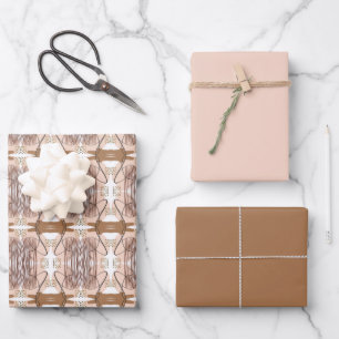 Abstract Modern Earthy Terracotta Boho Inpakpapier Vel