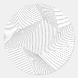 Abstract, modern, eenvoudig, dynamisch lijnpatroon ronde sticker