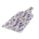  Abstract Modern Floral Feather Pattern Snijplank (Hoek)