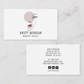 Abstract modern front Makeup artistiek Visitekaart Visitekaartje (Voorkant / Achterkant)