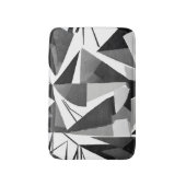 Abstract Modern Geometric Black & White Watercolor Badmat (Voorkant Verticaal)