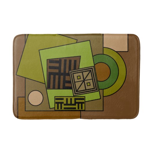 Abstract modern geometrisch patroon badmat (Voorkant)