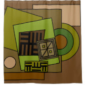 Abstract modern geometrisch patroon douchegordijn (Voorkant)