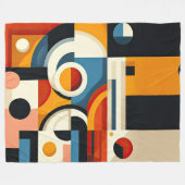 Abstract modern geometrisch schilderij fleece deken (Voorkant (Horizontaal))
