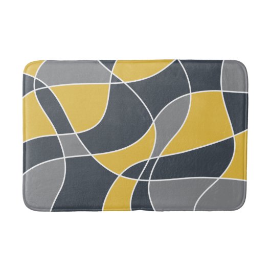 Abstract, modern, geometrisch, trendpatroon badmat (Voorkant)