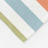 Abstract modern gestript gestreepte koraal o fleece deken (Hoek)