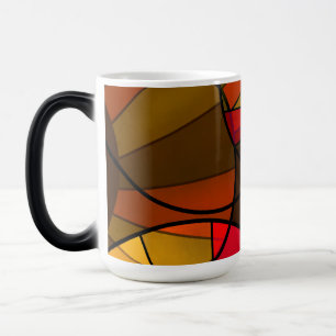 Abstract modern glas mozaïek tegelpatroon bruin co magische mok