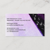 *~* Abstract Modern Glitter Geometrische Bloemen Z Visitekaartje (Achterkant)