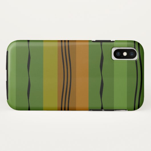 Abstract modern groen golvend patroon Case-Mate iPhone case (Achterkant (horizontaal))