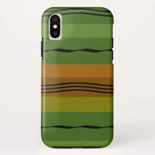 Abstract modern groen golvend patroon iPhone x hoesje