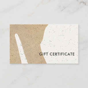 Abstract modern keramisch textuur cadeaubon visitekaartje