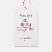 Abstract modern kerstboomontwerp cadeaulabel (Achterkant)