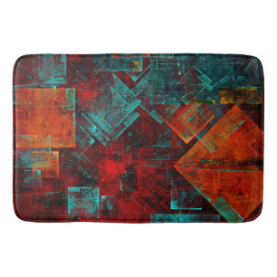Abstract Modern Kleurrijk Koel Artistiek Patroon Badmat