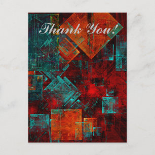 Abstract Modern Kleurrijk Koel Artistiek Patroon Briefkaart