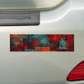 Abstract Modern Kleurrijk Koel Artistiek Patroon Bumpersticker (Op auto)