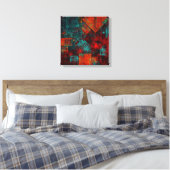 Abstract Modern Kleurrijk Koel Artistiek Patroon Canvas Afdruk (Insitu (Slaapkamer))