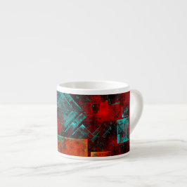 Abstract Modern Kleurrijk Koel Artistiek Patroon Espresso Kop