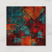 Abstract Modern Kleurrijk Koel Artistiek Patroon Informatiekaartje (Voorkant)