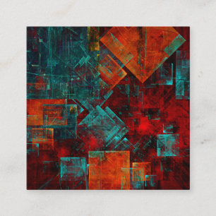 Abstract Modern Kleurrijk Koel Artistiek Patroon Informatiekaartje