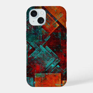 Abstract Modern Kleurrijk Koel Artistiek Patroon iPhone 15 Hoesje