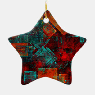 Abstract Modern Kleurrijk Koel Artistiek Patroon Keramisch Ornament