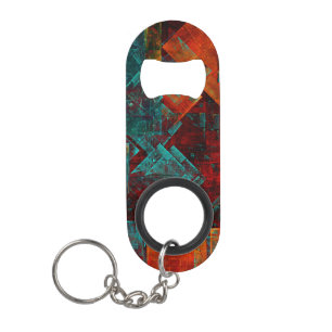 Abstract Modern Kleurrijk Koel Artistiek Patroon Mini Flessenopener
