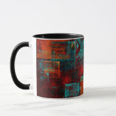Abstract Modern Kleurrijk Koel Artistiek Patroon Mok (Links)