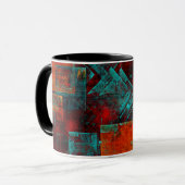 Abstract Modern Kleurrijk Koel Artistiek Patroon Mok (Voorkant links)