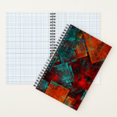Abstract Modern Kleurrijk Koel Artistiek Patroon Notitieboek (Binnen)