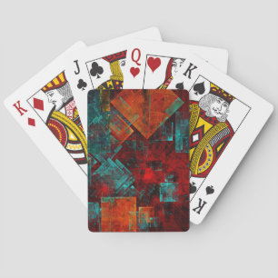 Abstract Modern Kleurrijk Koel Artistiek Patroon Pokerkaarten