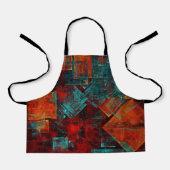 Abstract Modern Kleurrijk Koel Artistiek Patroon Schort (Voorkant)