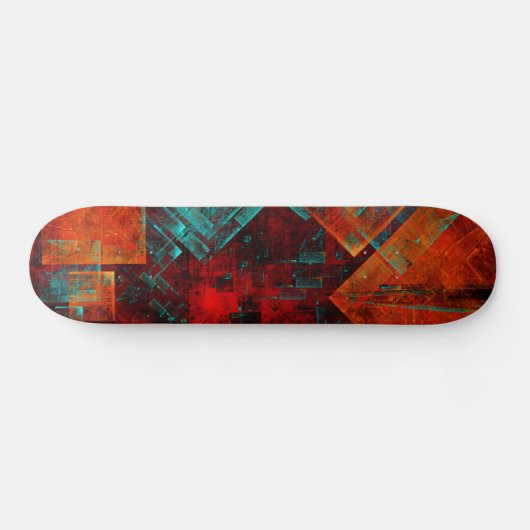 Abstract Modern Kleurrijk Koel Artistiek Patroon Skateboard (Horizontaal)