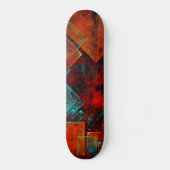 Abstract Modern Kleurrijk Koel Artistiek Patroon Skateboard (Voorkant)