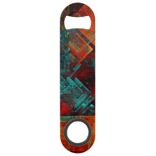 Abstract Modern Kleurrijk Koel Artistiek Patroon Speed Flessenopener