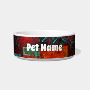 Abstract Modern Kleurrijk Koel Artistiek Patroon Voerbakje