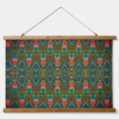 Abstract modern kleurrijk patroon hangend wandkleed (Voorkant)