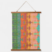 Abstract modern kleurrijk patroon Hangende Tapestr Hangend Wandkleed (Voorkant)