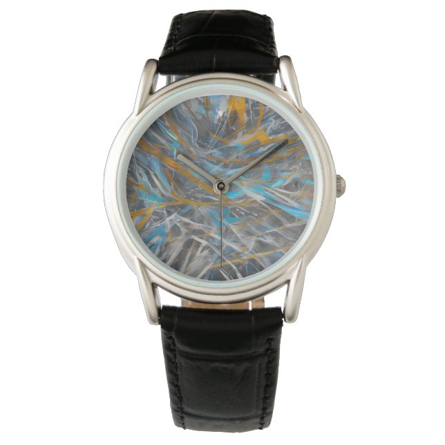 Abstract modern kunstpatroon horloge (Voorkant)