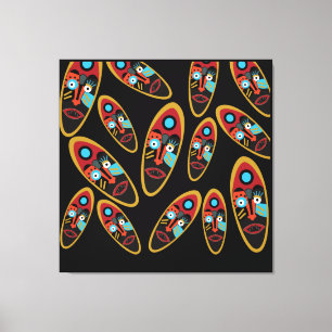 Abstract modern maskerpatroon canvas afdruk