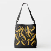 Abstract modern maskerpatroon crossbody tas (Achterkant)