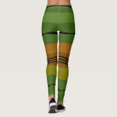 abstract modern meetkundig patroon leggings (Achterkant)