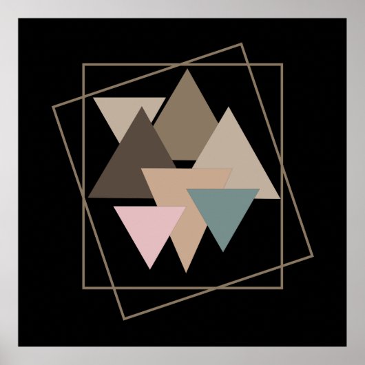 abstract modern meetkundig patroon poster (Voorkant)